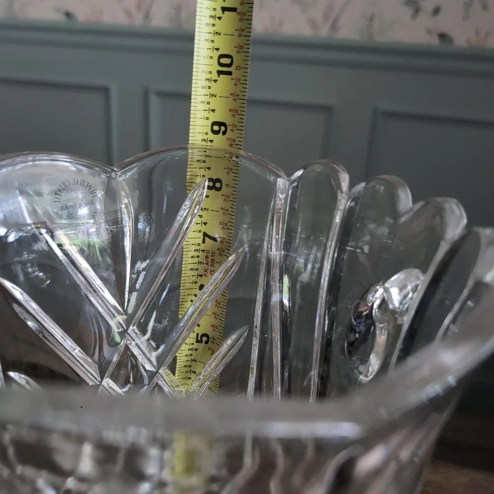 Vintage Towle Imperial Crystal 24% Lead Crystal Wine Chiller Ice Bucket Slovakia
